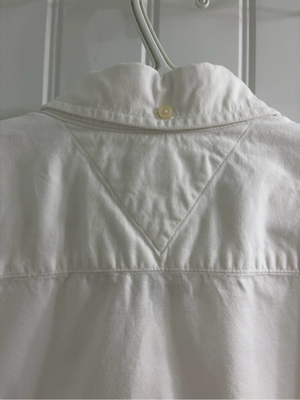 Tommy Hilfiger Men’s White Oxford Stretch Short-Sleeve Button-Down L Classic - Picture 8 of 9